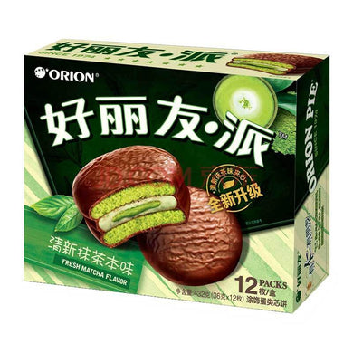 好丽友 巧克力派 抹茶味 12枚