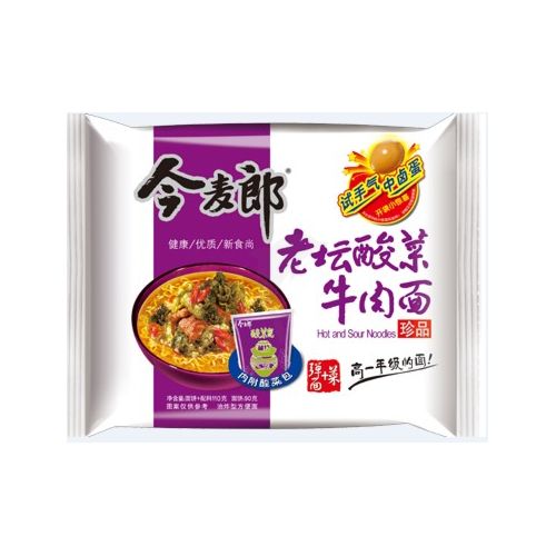 今麦郎老坛酸菜牛肉面 特价套装 6包 exp：13/05