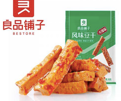 良品铺子 风味豆干 火辣味 180g