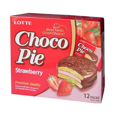 LOTTE 巧克力派 草莓味 336g