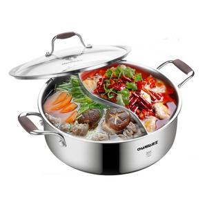 不锈钢鸳鸯火锅（加厚）