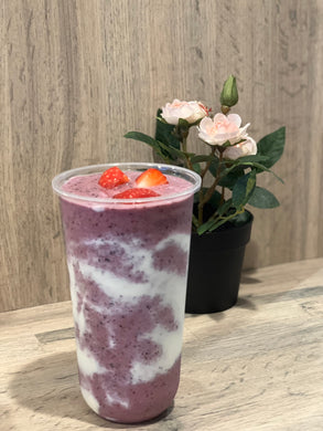 蓝莓奶昔 Blueberry tea smoothie