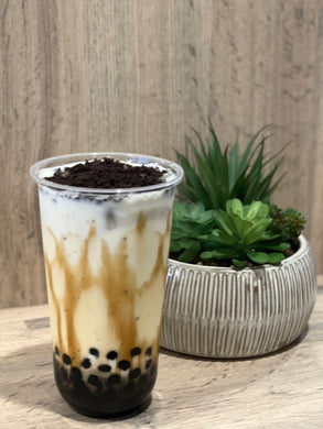 奥利奥黑糖珍珠鲜奶 Brown Sugar Tapioca Milk with oreo