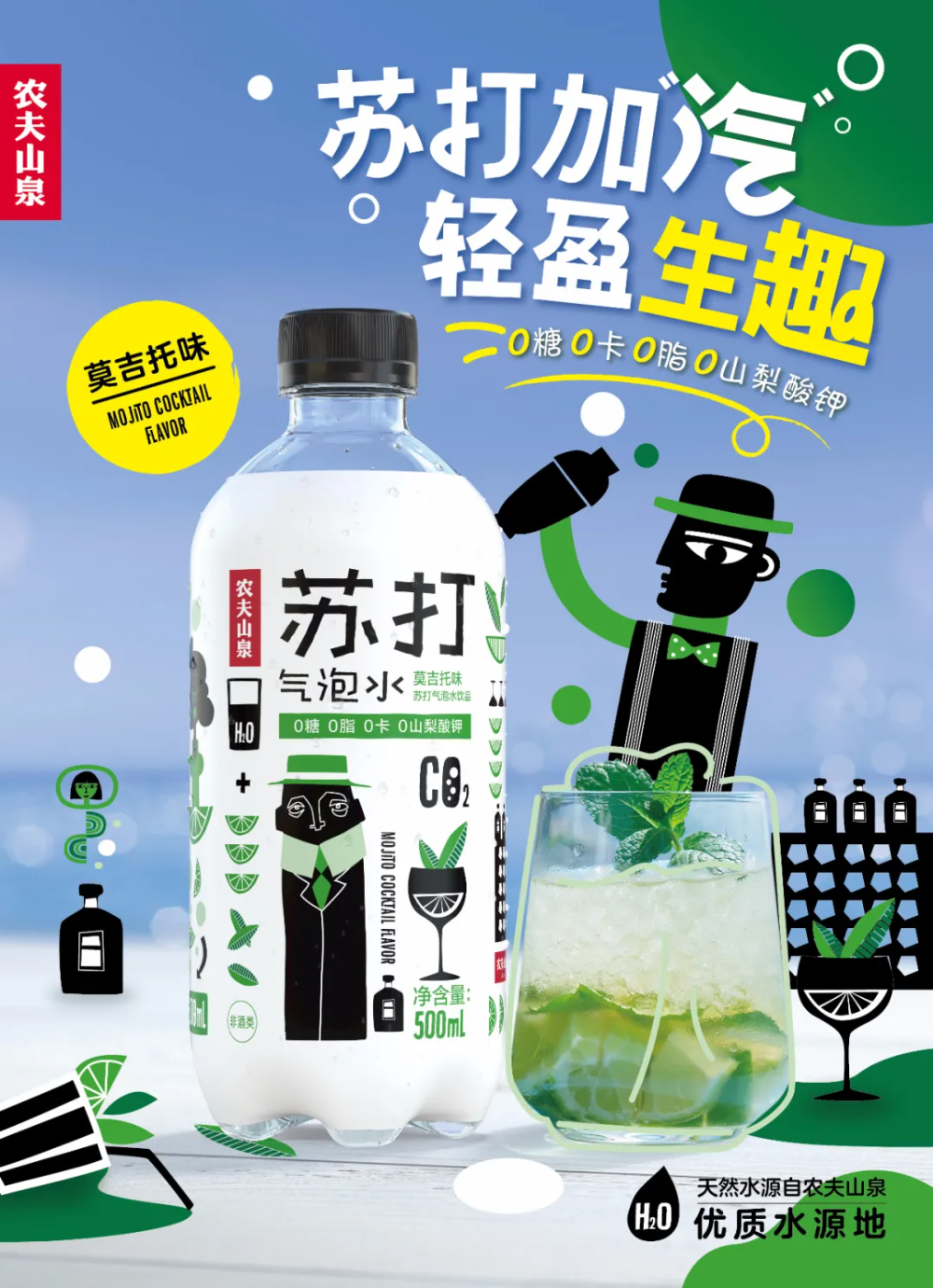 农夫山泉 苏打气泡水 莫吉托味