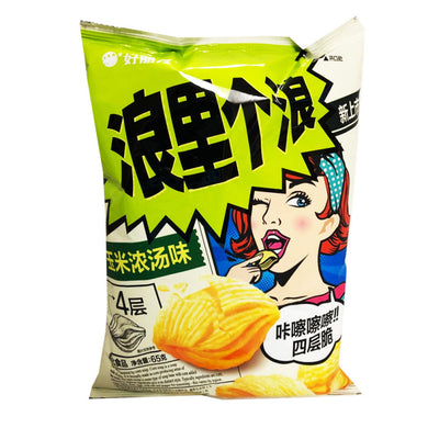 好丽友 浪里个浪 大包玉米浓汤味65g