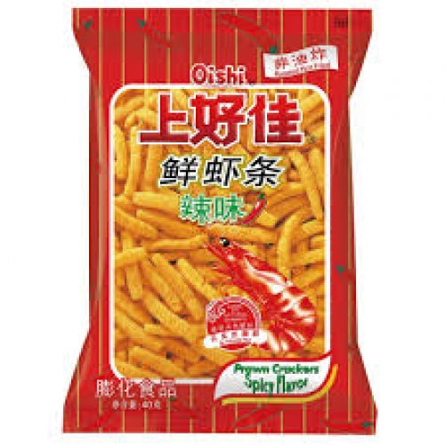 上好佳 鲜虾条 辣味 40g - Sense Foods